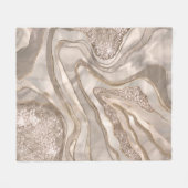 Pearl, Diamanten und Platin geode digitale Kunst Fleecedecke (Vorderseite (Horizontal))