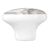 Pearl, Diamanten und Platin geode digitale Kunst Keramikknauf (Seitenansicht)