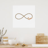Pearl Diamond Gold Infinity Liebe Poster (Küche)
