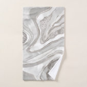 Pearl, diamonds and platinum geode digital art badhandtuch set (Handtuch)