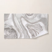 Pearl, diamonds and platinum geode digital art badhandtuch set (Handtuch)