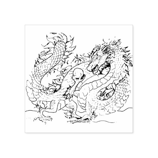 Pearl Dragon Gummistempel (Prägung)