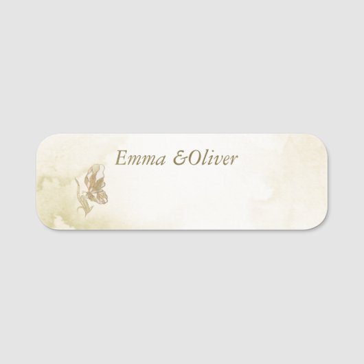 Pearl Droplets name tag Namensschild (Vorderseite)