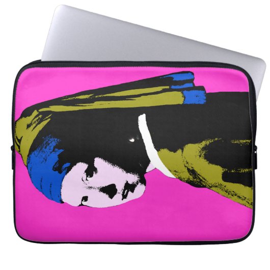 Pearl Earring Pop Art Style Laptopschutzhülle (Vorderseite)