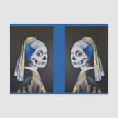 Pearl Earring Skull Vermeer Parody Decoupage LR134 Seidenpapier (Vorderseite)
