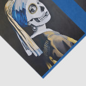 Pearl Earring Skull Vermeer Parody Decoupage LR134 Seidenpapier (Ausschnitt)
