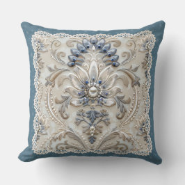 Pearl Elegance: Kristallbestickter Musterwirbel Kissen