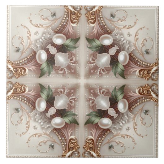 Pearl Embellishments Ceramic Tile Fliese (Vorderseite)