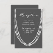 Pearl Empfang Card der 1920er Jahre - grau Begleitkarte (Vorne/Hinten)