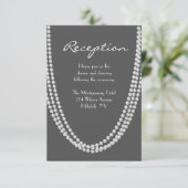 Pearl Empfang Card der 1920er Jahre - grau Begleitkarte (Stehend Vorderseite)