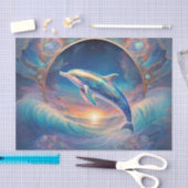 Pearl Essence Dolphin Decoupage Tissue Seidenpapier (Handwerk)