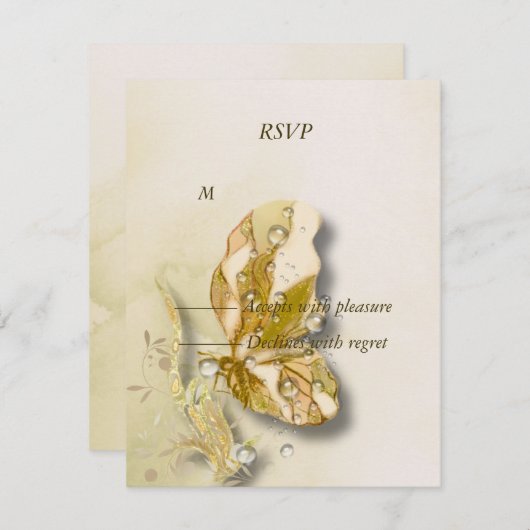 Pearl Fantasy Art RSVP Karte (Vorne/Hinten)