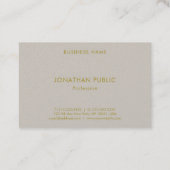 Pearl Finish Moderne Elegante Farben Einfache Prem Visitenkarte (Rückseite)