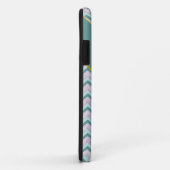 Pearl Floral Aquamarin ZigZag Muster Case-Mate iPhone Hülle (Hinten/Rechts)