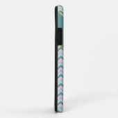 Pearl Floral Aquamarin ZigZag Muster Case-Mate iPhone Hülle (Hinten/Rechts)