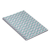 Pearl Floral Aquamarin ZigZag Muster Notizblock (Rechte Seite)