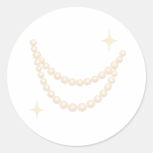 Pearl garland sway runder aufkleber (Vorderseite)