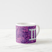 Pearl Gemini Zodiac Symbol auf Digital Camouflage Espressotasse (Vorderseite Rechts)