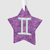 Pearl Gemini Zodiac Symbol auf Digital Camouflage Ornament (Vorderseite)
