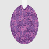 Pearl Gemini Zodiac Symbol auf Digital Camouflage Ornament (Rückseite)