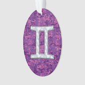 Pearl Gemini Zodiac Symbol auf Digital Camouflage Ornament (Vorderseite)