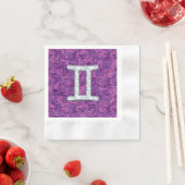 Pearl Gemini Zodiac Symbol auf Digital Camouflage Serviette (Beispiel)