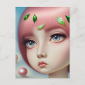 Pearl Girl mit blauen Augen Postkarte (Vorderseite)