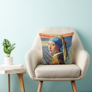 Pearl Girl’s Stiller Schrei-Kissen Kissen