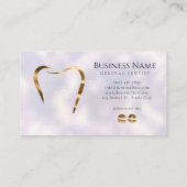 Pearl & Gold Dentist Business Card Visitenkarte (Rückseite)