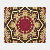 Pearl Gold Frame Illustration Hintergrund Fleecedecke (Vorderseite (Horizontal))