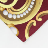 Pearl Gold Frame Illustration Hintergrund Fleecedecke (Ecke)
