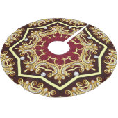 Pearl Gold Frame Illustration Hintergrund Polyester Weihnachtsbaumdecke (Schrägansicht)
