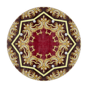 Pearl Gold Frame Illustration Hintergrund Schneidebrett