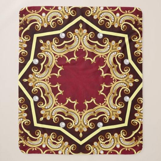Pearl Gold Frame Illustration Hintergrund Sherpadecke (Vorderseite)