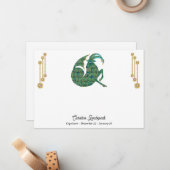 Pearl & Gold Jewels Capricorn Zodiac Sign Mitteilungskarte (Vorderseite/Rückseite Beispiel)