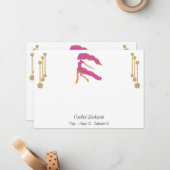 Pearl & Gold Juwelen mit Virgo Zodiac Sign Mitteilungskarte (Vorderseite/Rückseite Beispiel)