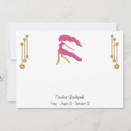 Pearl & Gold Juwelen mit Virgo Zodiac Sign Mitteilungskarte