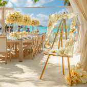 Pearl & Gold Seashell Welcome Wedding Acrylic Sign Acrylschild