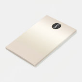 Pearl Gold Shimmer Glam Kraft Rustic Monogram Post-it Klebezettel (angewinkelt)