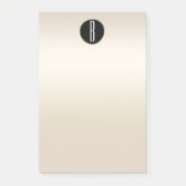 Pearl Gold Shimmer Glam Kraft Rustic Monogram Post-it Klebezettel (Vorderseite)