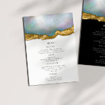 Pearl Golden Agate Geode Wedding Dinner Menu Card Einladung<br><div class="desc">Unsere Kollektion "Agate Pearl Gold Wedding" bietet lebendige Perlenillustrationen mit einer goldenen Imitat-Folie für eine hochelegante Hochzeitssuite. Zusammen mit modernen Schriftart und zwei Farbschemas eignet es sich für ganzjährige Hochzeitsfeiern. Karo in unserem Shop für weitere Artikel aus dieser Kollektion.</div>