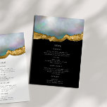Pearl Golden Agate Geode Wedding Dinner Menu Card Einladung<br><div class="desc">Unsere Kollektion "Agate Pearl Gold Wedding" bietet lebendige Perlenillustrationen mit einer goldenen Imitat-Folie für eine hochelegante Hochzeitssuite. Zusammen mit modernen Schriftart und zwei Farbschemas eignet es sich für ganzjährige Hochzeitsfeiern. Karo in unserem Shop für weitere Artikel aus dieser Kollektion.</div>