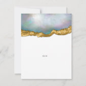 Pearl Golden Agate Geode Wedding Dinner Menu Card Einladung (Rückseite)