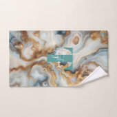Pearl Golden Girly Botswana Agate Custom Monogram Badhandtuch Set (Handtuch)
