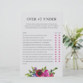 Pearl Grey Floral Watercolor Game Over oder Under (Stehend Vorderseite)