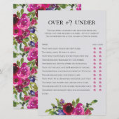 Pearl Grey Floral Watercolor Game Over oder Under (Vorne/Hinten)