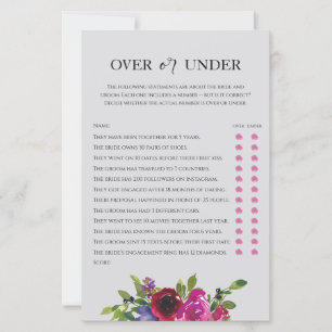 Pearl Grey Floral Watercolor Game Over oder Under