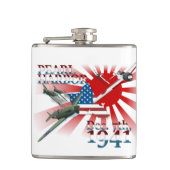 Pearl Habor 7. Dezember 1941 Flask Flachmann (Vorderseite)