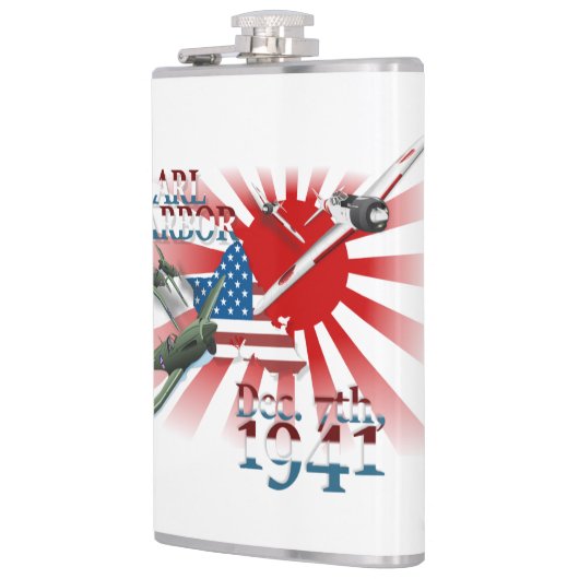 Pearl Habor 7. Dezember 1941 Hip Flask Flachmann (Links)