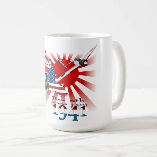 Pearl Habor 7. Dezember 1941 Kaffeetasse (VorderseiteRechts)